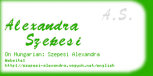 alexandra szepesi business card